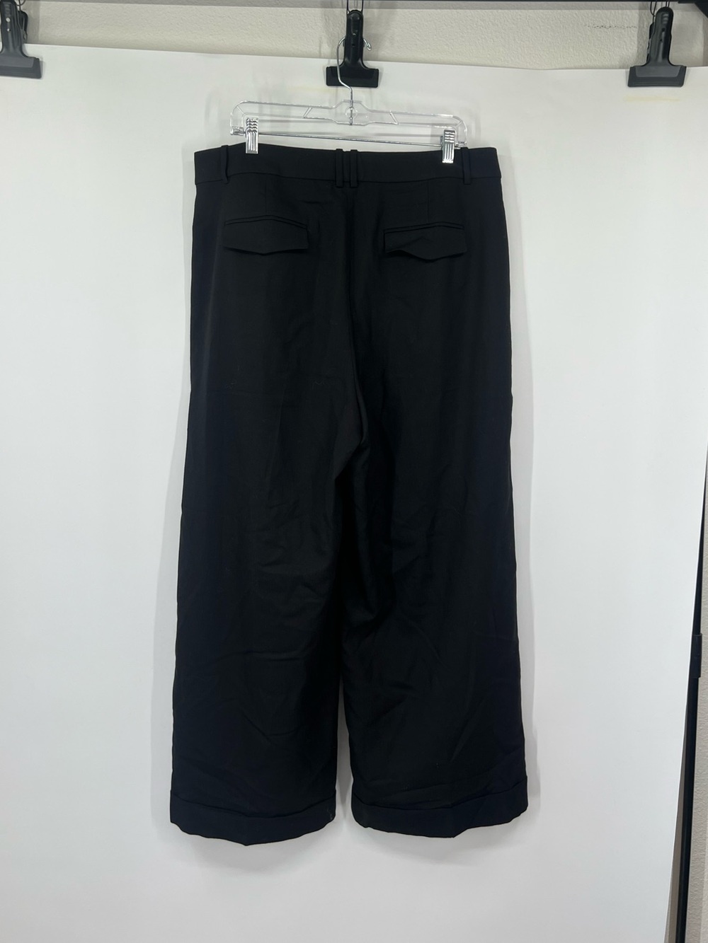 J. Crew Wide-Leg Essential Pants in Black Italian City Wool Blend - Picture 3 of 7